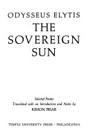 The sovereign sun : selected poems /