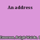 An address