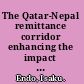 The Qatar-Nepal remittance corridor enhancing the impact and integrity of remittance flows by reducing inefficiencies in the migration process /