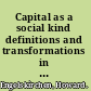 Capital as a social kind definitions and transformations in the critique of political economy /