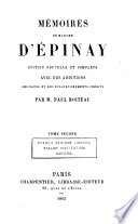 Mémoires de Madame d'Épinay.