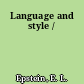 Language and style /