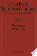 Schleiermacher : Predigten 1826-1827 /