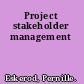 Project stakeholder management