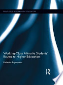 Working-class minority students' routes to higher education