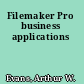 Filemaker Pro business applications