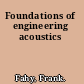 Foundations of engineering acoustics