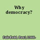 Why democracy?