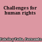 Challenges for human rights