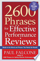 2600 phrases for effective performance reviews ready-to-use words and phrases that really get results /