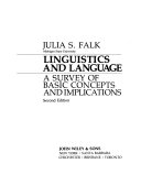 Linguistics and language : a survey of basic concepts and implications /