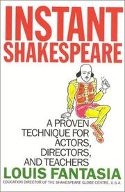 Instant Shakespeare : a proven technique for actors, directors, and teachers /