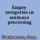 Empty categories in sentence processing