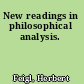 New readings in philosophical analysis.