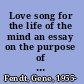 Love song for the life of the mind an essay on the purpose of comedy /