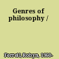 Genres of philosophy /