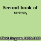 Second book of verse,