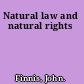 Natural law and natural rights