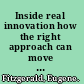 Inside real innovation how the right approach can move ideas from R&D to market-- and get the economy moving /