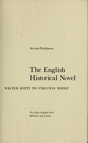 The English historical novel : Walter Scott to Virginia Woolf /