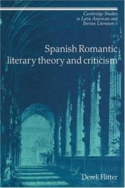 Spanish Romantic literary theory and criticism /