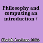 Philosophy and computing an introduction /