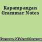 Kapampangan Grammar Notes