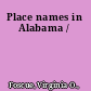 Place names in Alabama /