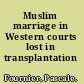 Muslim marriage in Western courts lost in transplantation /