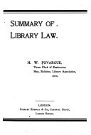 Summary of library law