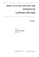 The major texts of French literature,