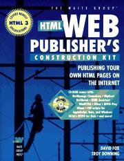 HTML Web publisher's construction kit /