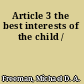 Article 3 the best interests of the child /