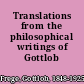 Translations from the philosophical writings of Gottlob Frege.