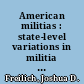 American militias : state-level variations in militia activities /