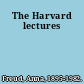 The Harvard lectures