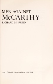 Men against McCarthy /