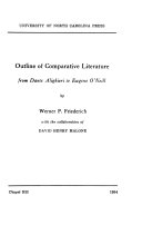 Outline of comparative literature from Dante Alighieri to Eugene O'Neill /