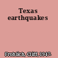 Texas earthquakes