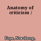 Anatomy of criticism /