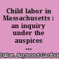 Child labor in Massachusetts : an inquiry under the auspices of the Massachusetts child labor committee /