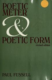 Poetic meter and poetic form /