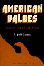 American values; continuity and change