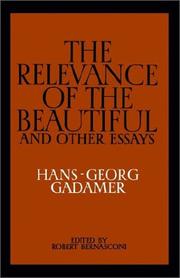 The relevance of the beautiful and other essays /