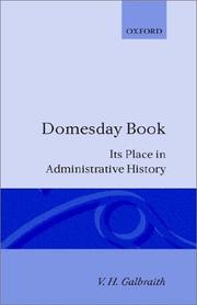 Domesday book : its place in administrative history /