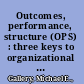 Outcomes, performance, structure (OPS) : three keys to organizational excellence /