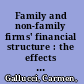 Family and non-family firms' financial structure : the effects of financial crisis /