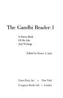 The Gandhi reader : a source book of his life and writings /