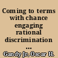 Coming to terms with chance engaging rational discrimination and cumulative disadvantage /