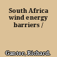 South Africa wind energy barriers /